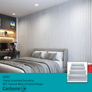 Lámina Acanalada Decorativa WPC Textured White 24X160x2900 mm