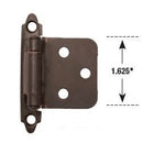 (Par) Bisagras de cierre automático de 1.625" de bronce frotado con aceite