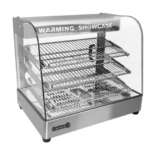 Vitrina caliente de lujo vidrio curvo 660*450*590mm 110V/60Hz 1.2KW 35kg(1 año)