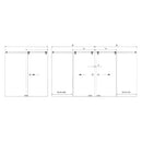 Rodachines p/puertas de vidrio temp.10-12mm.Inc.2 rodach y acces.Sat.100kg/par.riel TD-8600B-4
