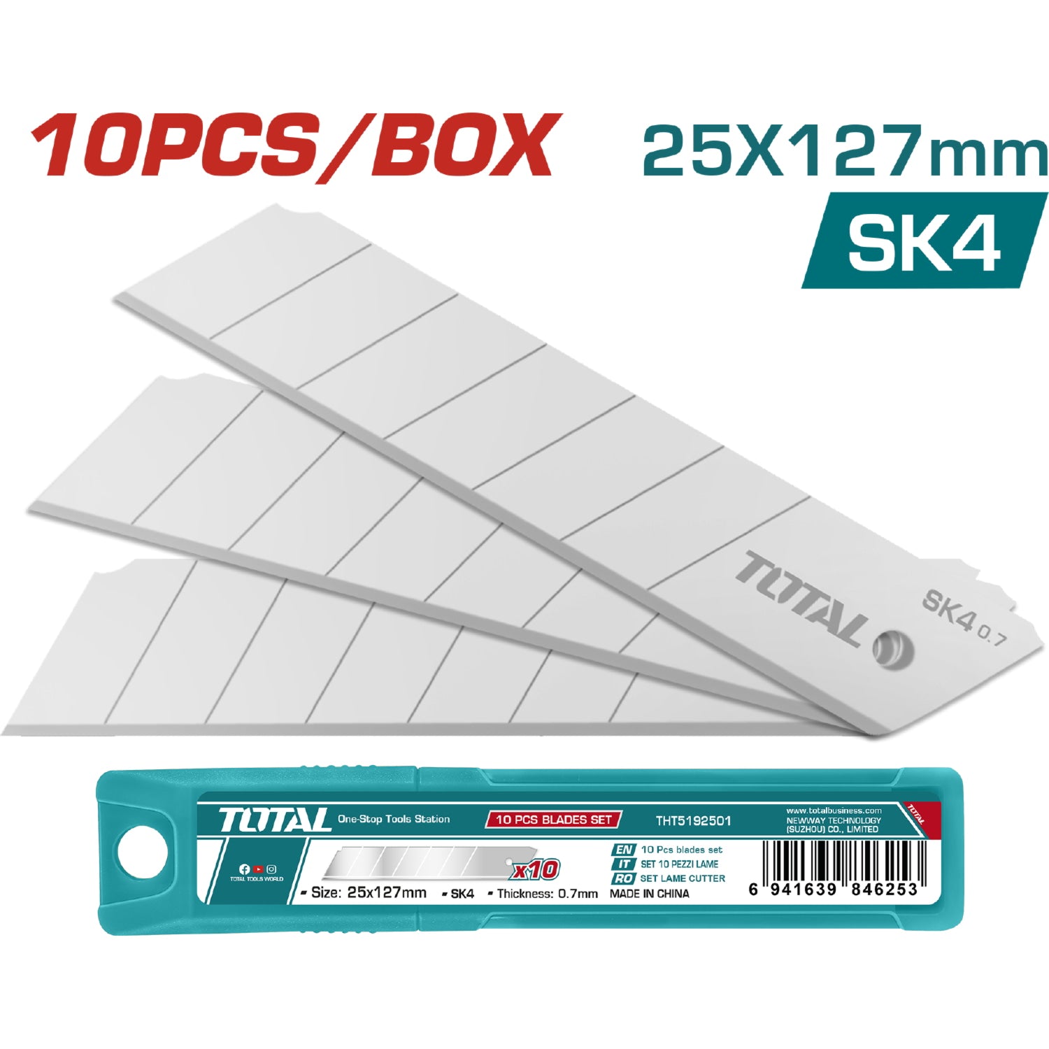 Cuchillas de repuestos exacto 10pzas 25*127MM SK4