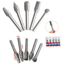 Juego 5 Fresas Limas rotativas de carburo de tungsteno vastago 6mm para MotorTool, Dremel, Taladro.