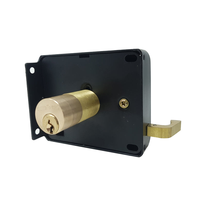 Cerradura de sobreponer puerta metalica para lado derecho . Con 3 llaves.