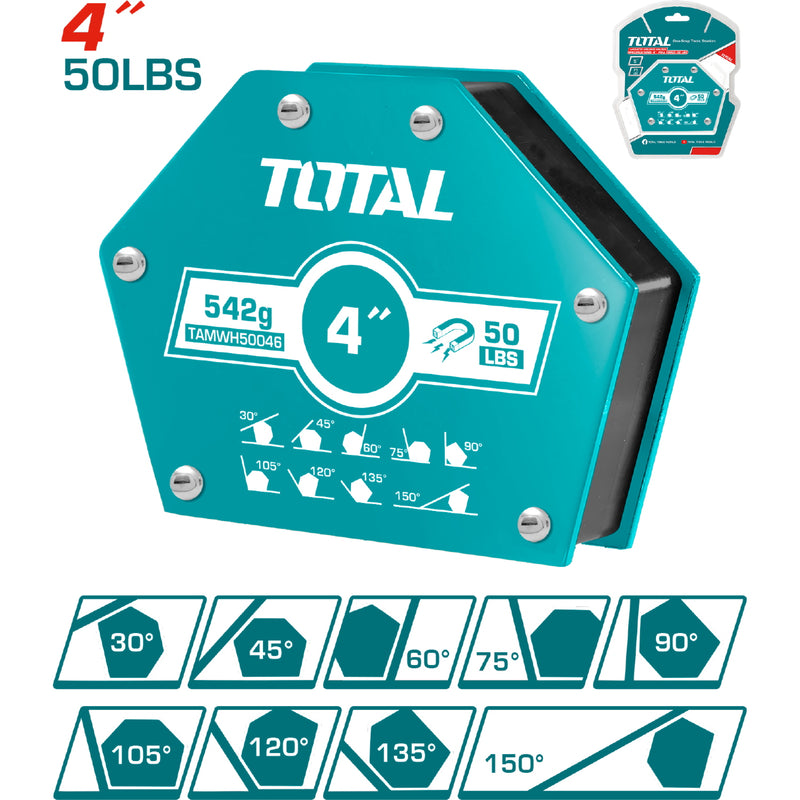 Escuadra de Soldadura magnética 4" multiangulo