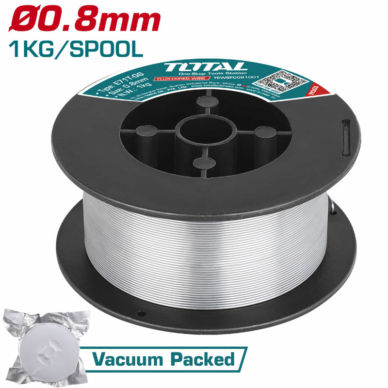 Rollo alambre de Soldadura MIG sin GAS  0.8mm soldar en acero al carbón. Modelo: E71T-GS Arco estable. Gasless para  TMGT1601, UTMGT1601 y TFC1301