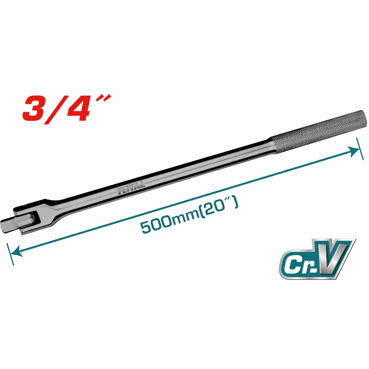 Mango Articulado para Socket 1 Pieza. 3/4" 500 mm(20"). CrV