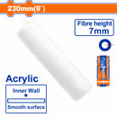 Rodillo para pintar 9" Paredes internas. Altura de la fibra: 7mm. Acrílico.