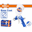 Pistola spray para Pintar 600cc. Boquilla: 1.5mm. Ideal capa base. Presión: 3-4 bar. De aire para compresor