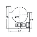 Conector de Muro para sostener tubo.