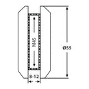 Tirador sistema slider de baño.
