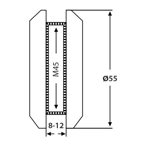 Tirador sistema slider de baño.