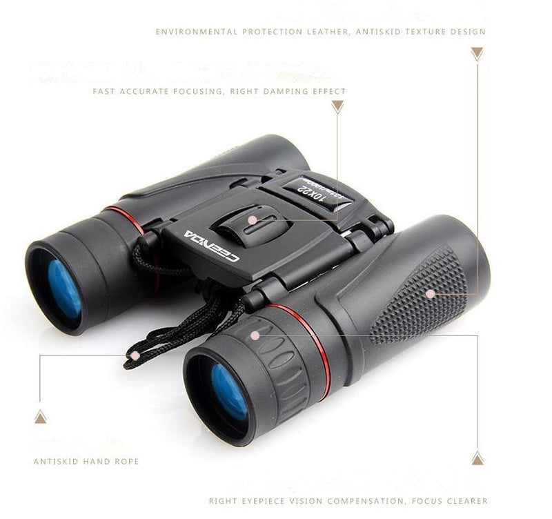 Binoculares zoom 10x22 HD Night vision.