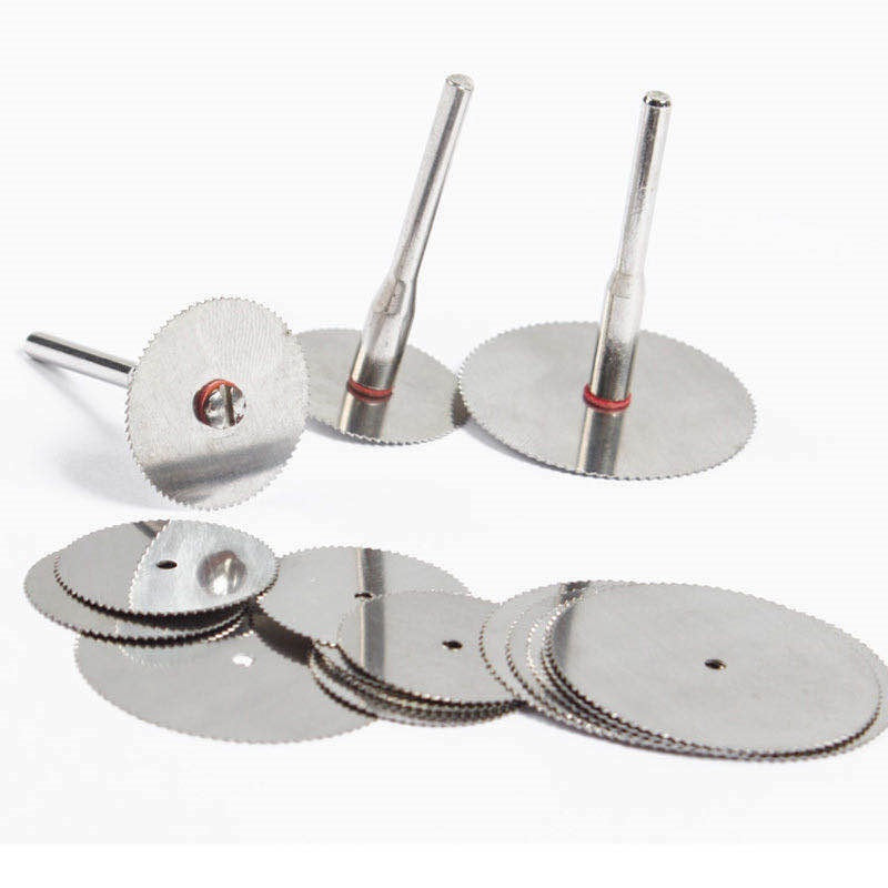 Juego de 6 Pcs Discos Corte HSS + Mandril para MotorTool o Dremel