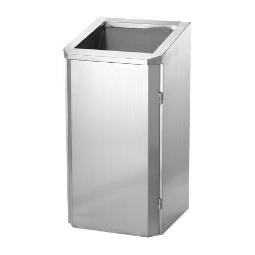 Tinaco de basura Inoxidable: 400x400x800H mm. papelera basurero