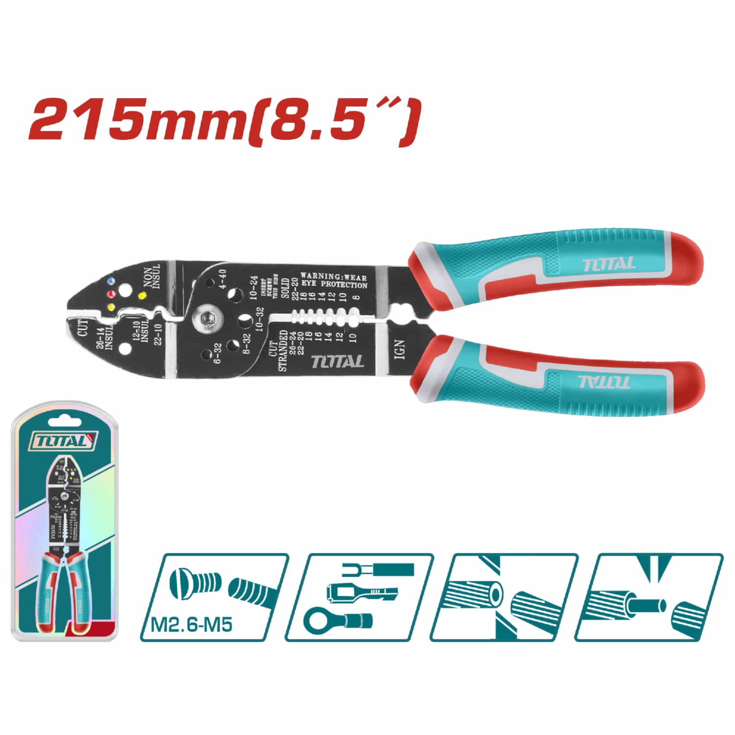 Pelacables pinza 8.5" para cables eléctricos