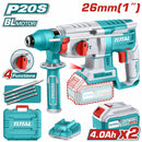 Taladro Rotomartillo 20V Motor sin escobillas. Perfora Concreto. Incluye batería y cargador. Inalambrico