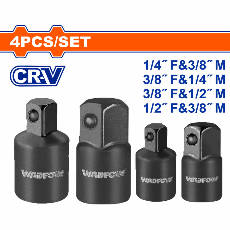 Adaptadores para dado de Impacto. Material: CR-V Set de 4 piezas. Enchufes de impacto.