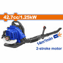 Sopladora de aire a Gasolina 42.7cc Potencia nominal: 1.25kW Velocidad del motor: 7000rpm Motor 2 tiempos blower