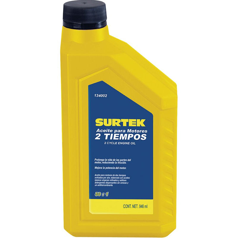 Aceite 2 tiempos 2T 1/4" galon 946 ml Surtek