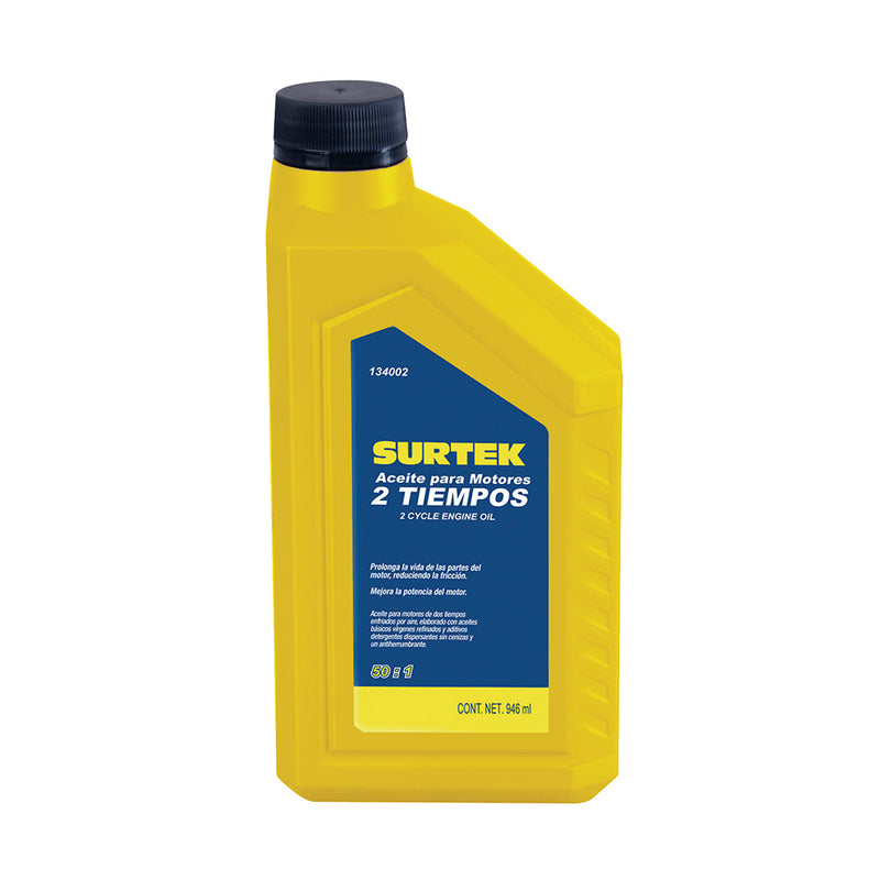 Aceite 2 tiempos 2T 1/4" galon 946 ml Surtek