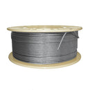 Rollo de cable 7x7. Diametro 5 mm. 100 metros de largo. Acero inoxidable AISI 316 Marino.