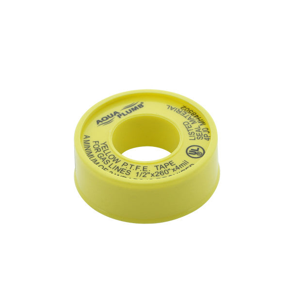Teflón amarillo para línea de gas de 1/2"