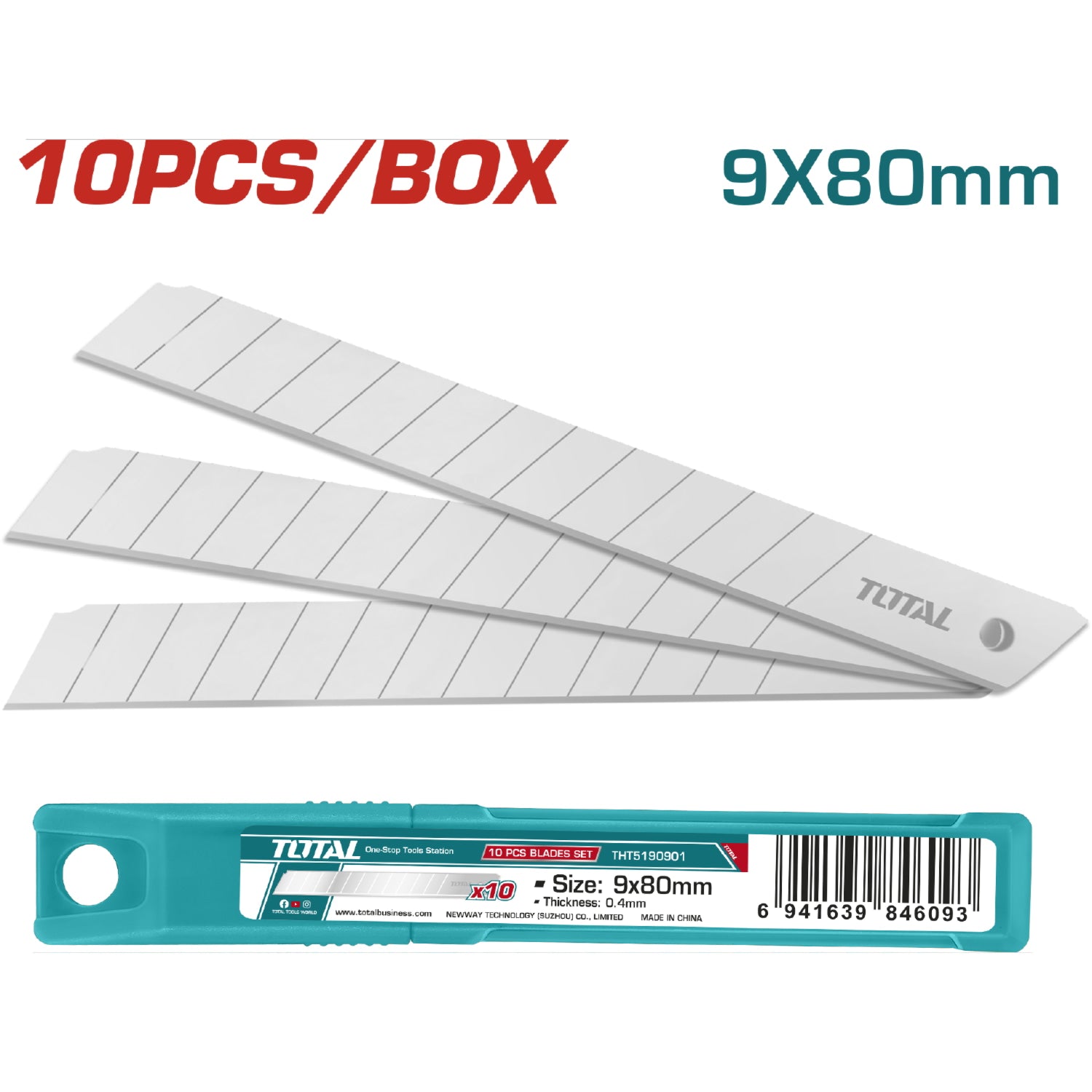 Juego de cuchillas 10Pcs, Tamaño: 9X80MM, para exactos