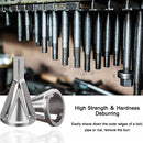 Herramienta de chaflán para desbarbar barras roscadas roscas adaptable a taladros.