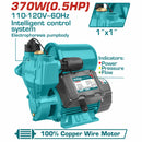 Bomba de agua periférica autocebante control inteligente automática 370W(0.5hp) Max. 35m.