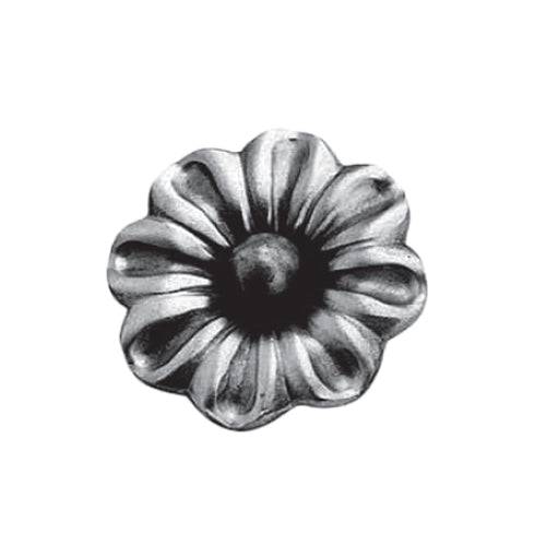 Flor Artística De Hierro Forjado Diámetro Ø 60 Mm; 4 Mm De Espesor.