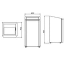 Tinaco de basura Inoxidable: 400x400x800H mm. papelera basurero