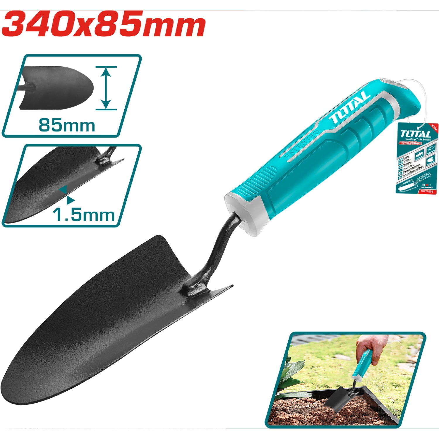 Pala de jardineria de 340mm.