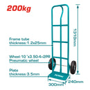 Carretilla Manual de Carga para 200 Kg. Espesor de los Tubos: 1.2 x 25 mm. Alta Calidad