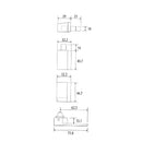 Juego de pivotes estandar decentrado para puertas de aluminio  Acabado silver.