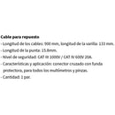 Cable probador para multimetro Longitud: 900 mm.CAT 1000 V/CAT 600 V 20 A
