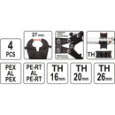 Prensa Manual Para Tubos Pex Th16-26. Incluye 3 Juegos De Matrices: Th16/ Th20/ Th26.