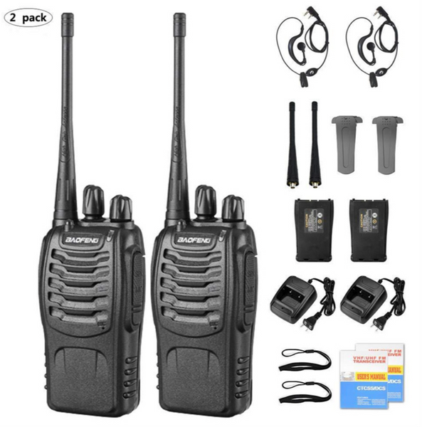 Radios Walkie Talkie Baofeng BF-888S Manos Libres Negro. Con 16 Canale