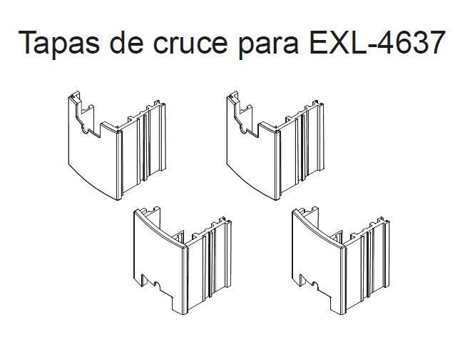 Tapas Plásticas Para Cruce O Translape EXL-4637. Serie Elevable Europa. Color Negro