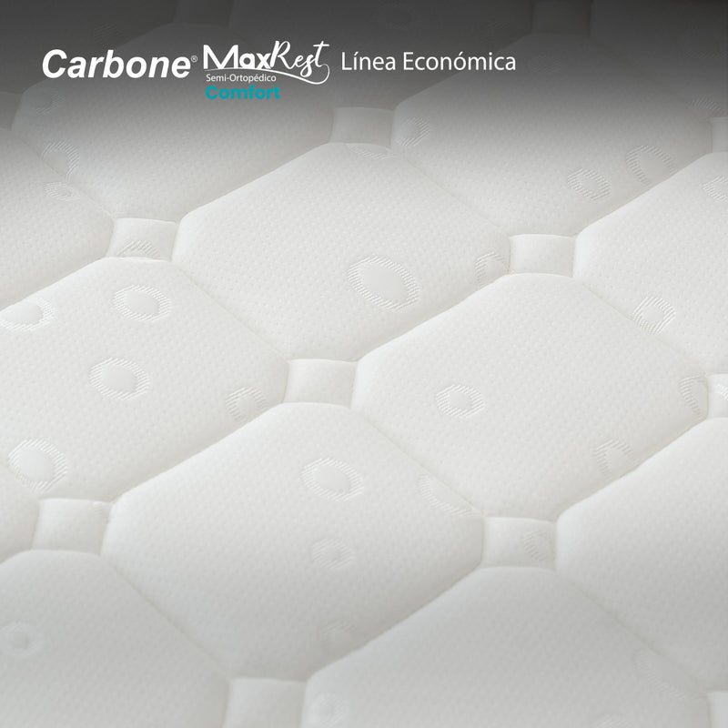 Colchones Semi-Ortopédicos Empacados al Vacío Max Rest. Línea económica con Resortes, 23cm (9") Espesor. Nivel de firmeza 5.