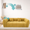 Sofá empacado al vacio Memory Foam de alta densidad 220X98X70cm Color Yellow 14