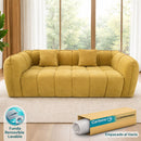 Sofá empacado al vacio Memory Foam de alta densidad 220X98X70cm Color Yellow 14