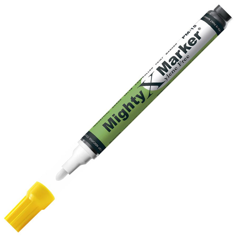 Piloto marcador permanente industrial amarillo de pintura