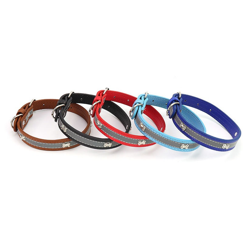 Collar de cuero para mascotas, 2cm Ancho.