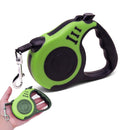 Correa retractil para mascotas. 3 Metros de Largo. Color Verde.
