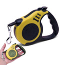 Correa retractil para mascotas. 3 Metros de Largo. Color Amarillo.