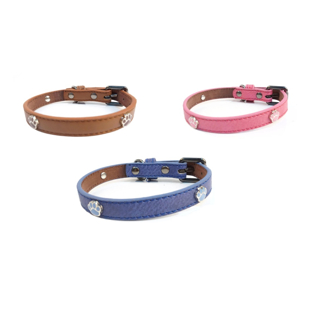 Collar de cuero para mascotas, 2cm Ancho.