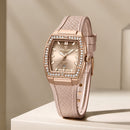Naviforce Reloj Analógico Rose Gold con Correa Beige de Silicona, Diámetro de 32 mm, Calendario y Resistencia al Agua 3 ATM.