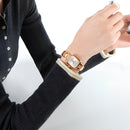 "Naviforce Reloj Analógico Rose Gold con Esfera Blanca y Correa de Acero Inoxidable, Diámetro de 26 mm, Cristal Mineral Endurecido y Resistencia al Agua 3 ATM."