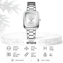 Naviforce Reloj Analógico Plateado con Acero Inoxidable, Diámetro de 26 mm, Cristal Mineral Endurecido y Resistencia al Agua 3 ATM.