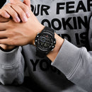 Naviforce Reloj Digital Negro con Blanco, Correa de Silicona, Diámetro de 48 mm, Cristal Acrílico HD y Resistencia al Agua 5 ATM.